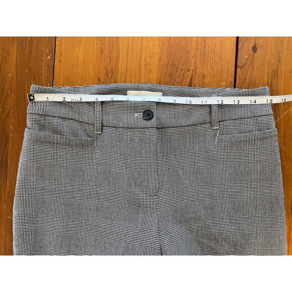 Talbots Curvy Womens Size 4 Dress Pants Gray Checker Pattern Pockets Sewn Shut - Picture 9 of 11